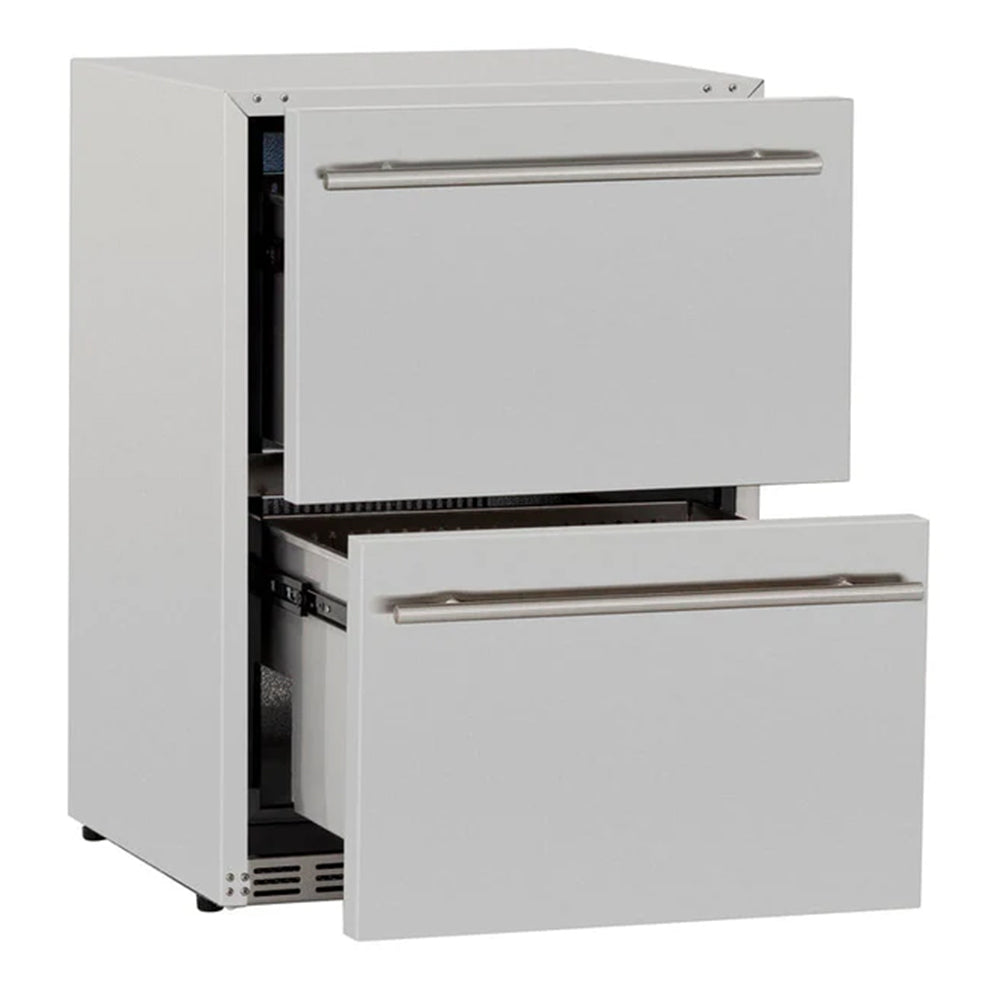 Summerset 5.3C Deluxe Outdoor Rated 2-Drawer Fridge, 24-Inches