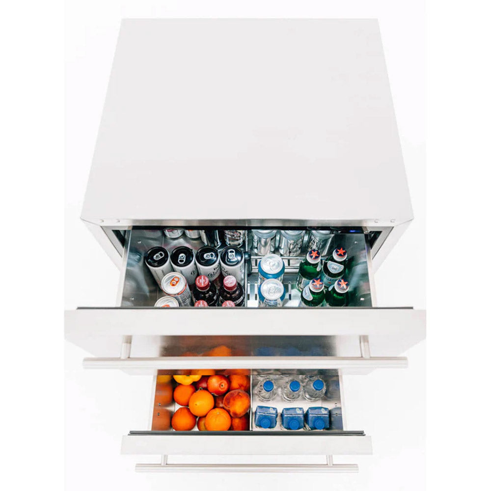 Summerset 5.3C Deluxe Outdoor Rated 2-Drawer Fridge, 24-Inches