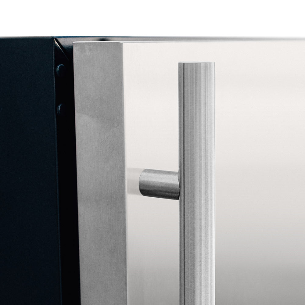 Stainless fridge door handle