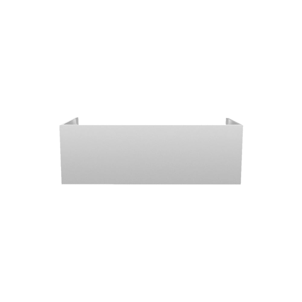 White 12-inch duct cover for a 36-inch vent hood, rectangular chimney style