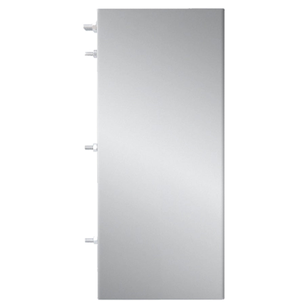 Metal vent hood spacer bracket plate with four threaded studs