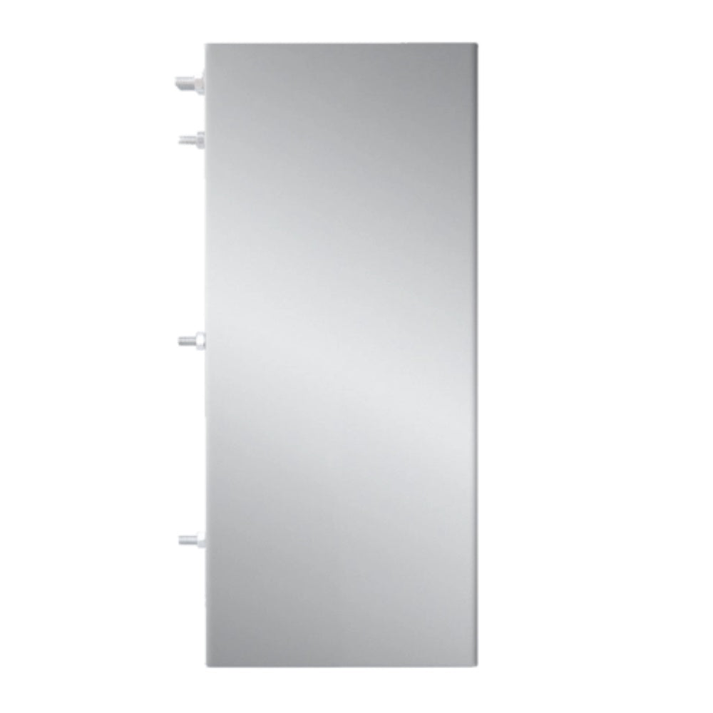 TrueFlame 4-inch spacer bracket, flat metal plate with three mounting holes, light gray