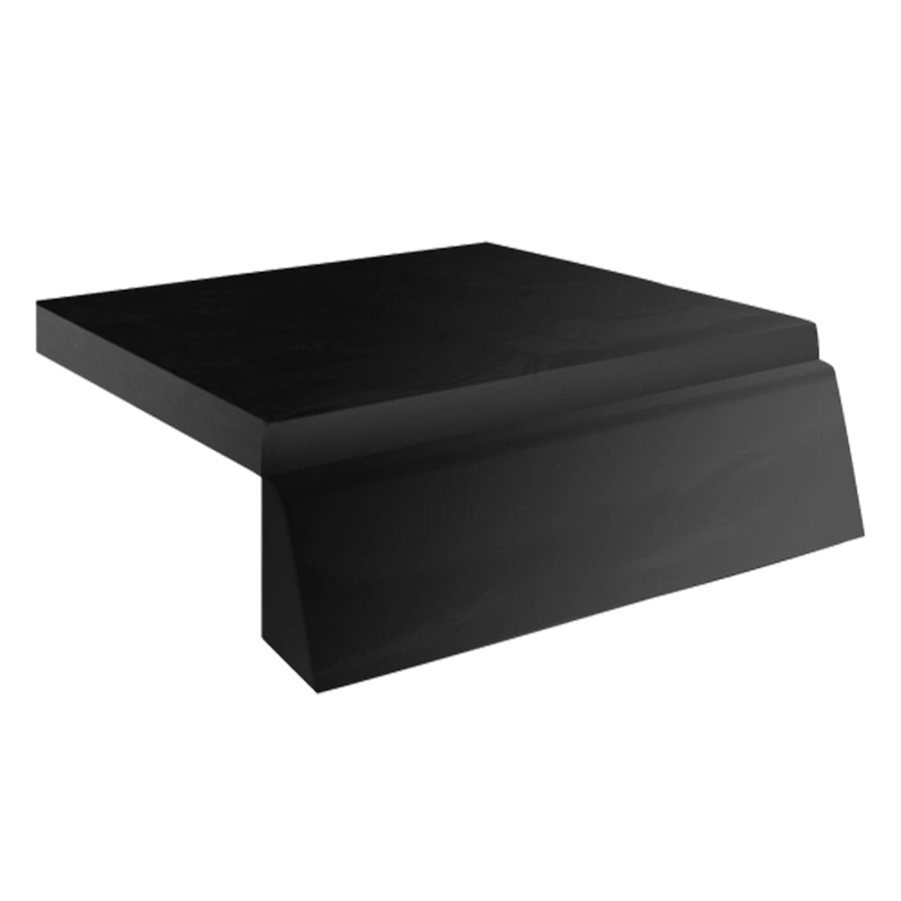 Built-in griddle cover for 30-inch grill, black rectangular cover with angled edges