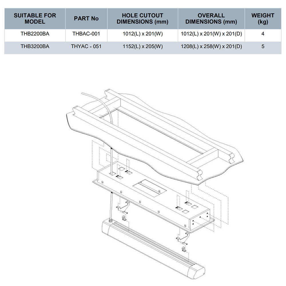 HEATSTRIP Flush Mount Kit for Intense with Remote and App