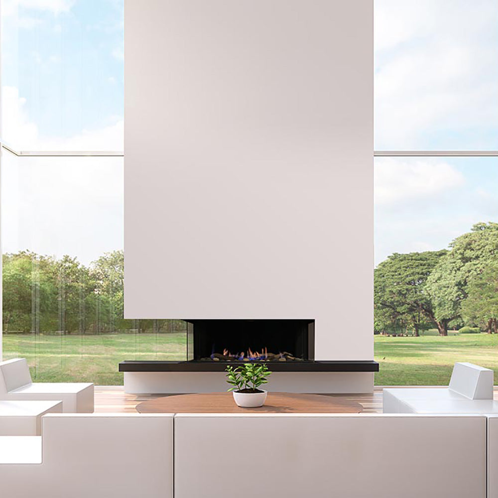 Sierra Flame TOSCANA-58 58-Inch Toscana 3-Sided Direct Vent Built-In Linear Gas Fireplace