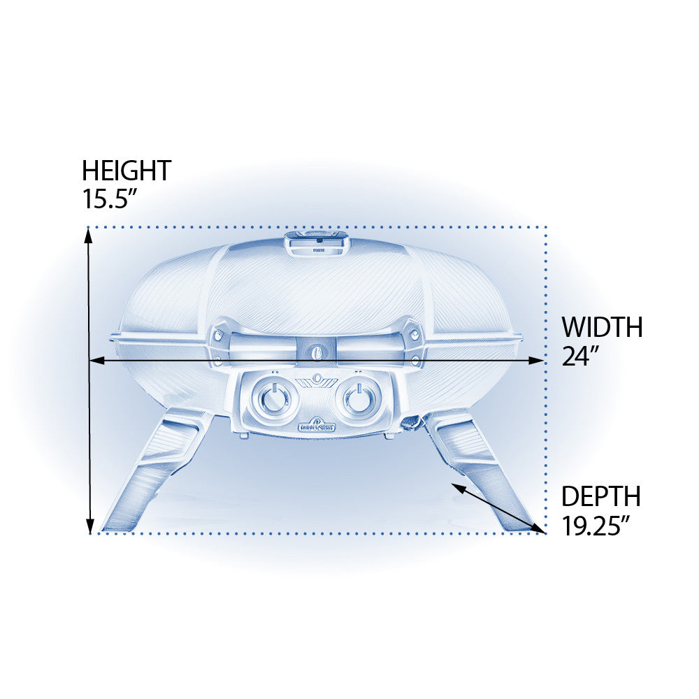 Napoleon TravelQ Portable Tabletop Gas Grill, Propane