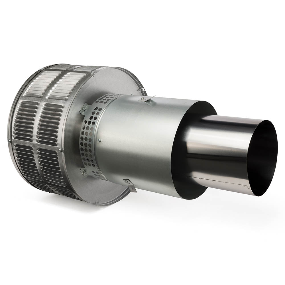 Telescoping round termination cap with louvered grille and flanged outlet