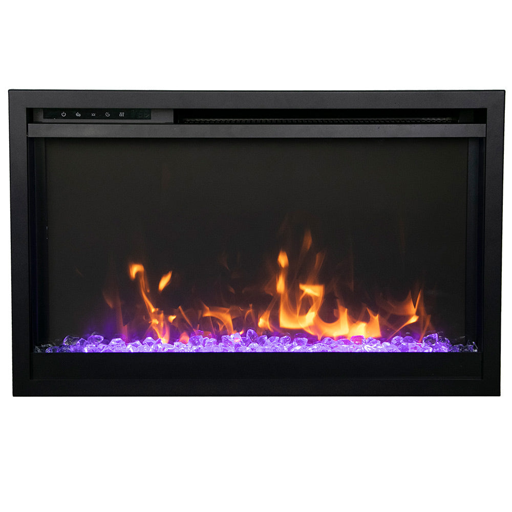 Amantii Traditional Extra Slim Built-In Smart Smart Electric Fireplace