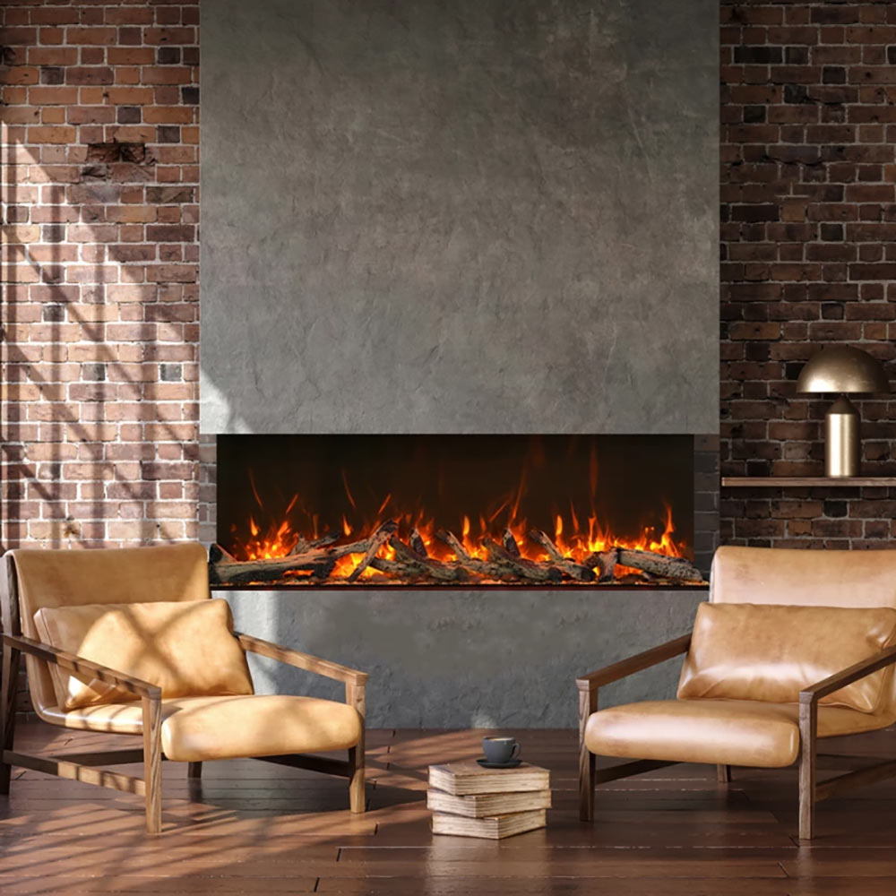 Amantii Tru-View XL Extra Tall Indoor/Outdoor Built-In 3-Sided Smart Electric Fireplace
