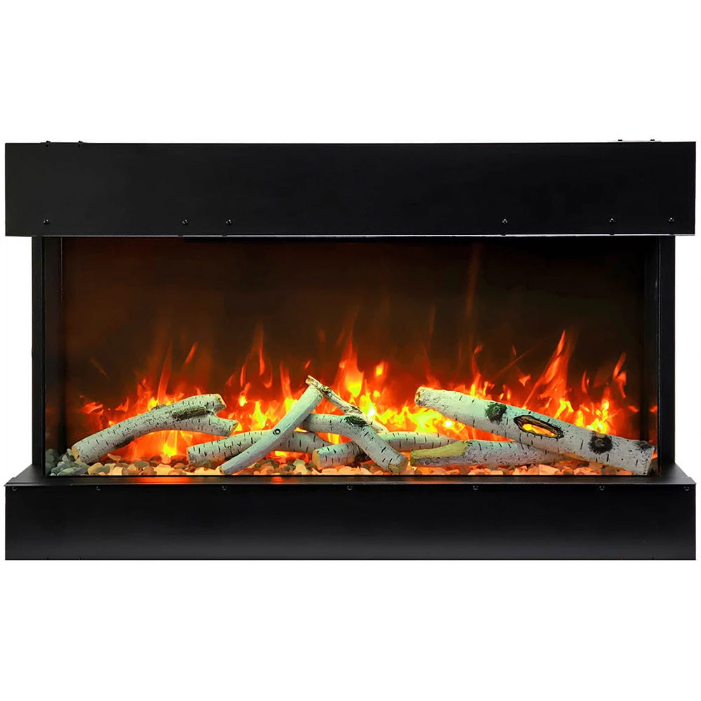 Amantii Tru-View Slim Indoor/Outdoor Built-In 3-Sided Smart Electric Fireplace
