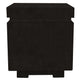 Concrete propane enclosure, black rectangular block with raised top and base tabs