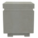 Concrete propane enclosure, light gray rectangular block with top cap and base tabs