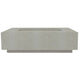 Rectangular concrete gas fire pit with recessed burner tray, ultra white finish