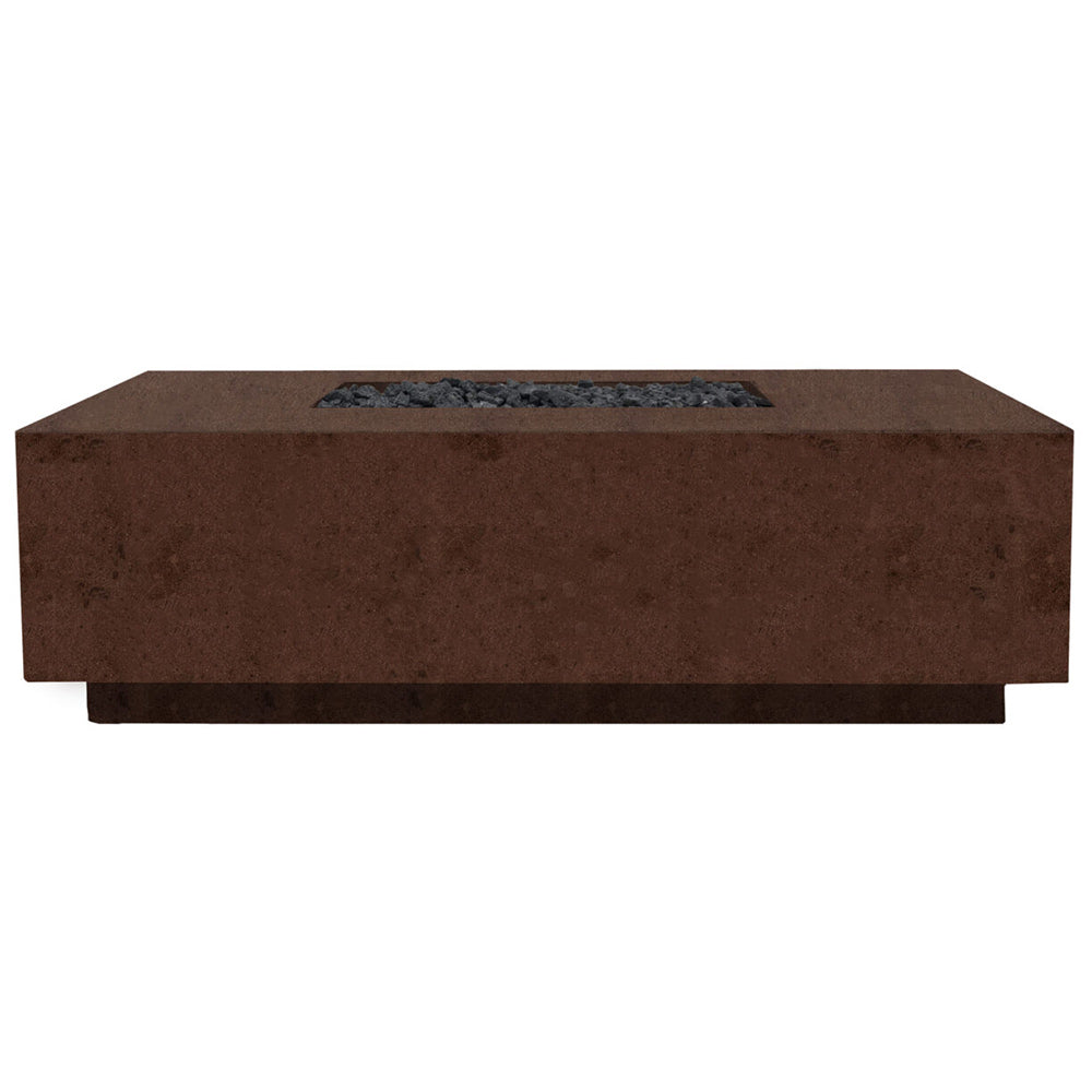 Prism Hardscapes Tavola 7 Concrete Gas Fire Pit, 60x50-Inch