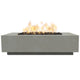 Prism Hardscapes Tavola 8 Concrete Gas Fire Pit, 60x32-Inch
