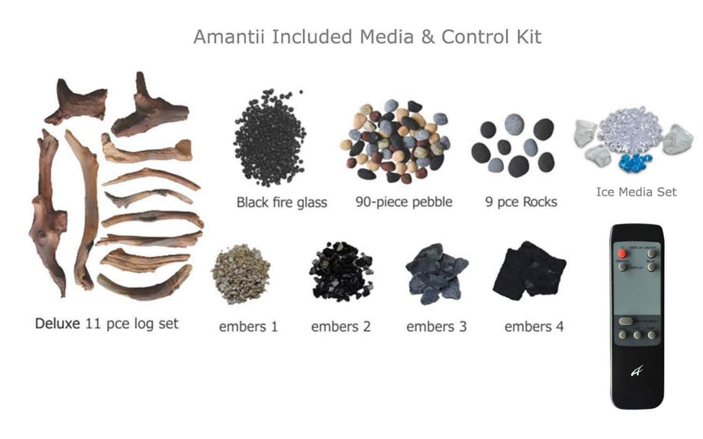 Amantii Tru-View Series Electric Fireplace, 40 Inch