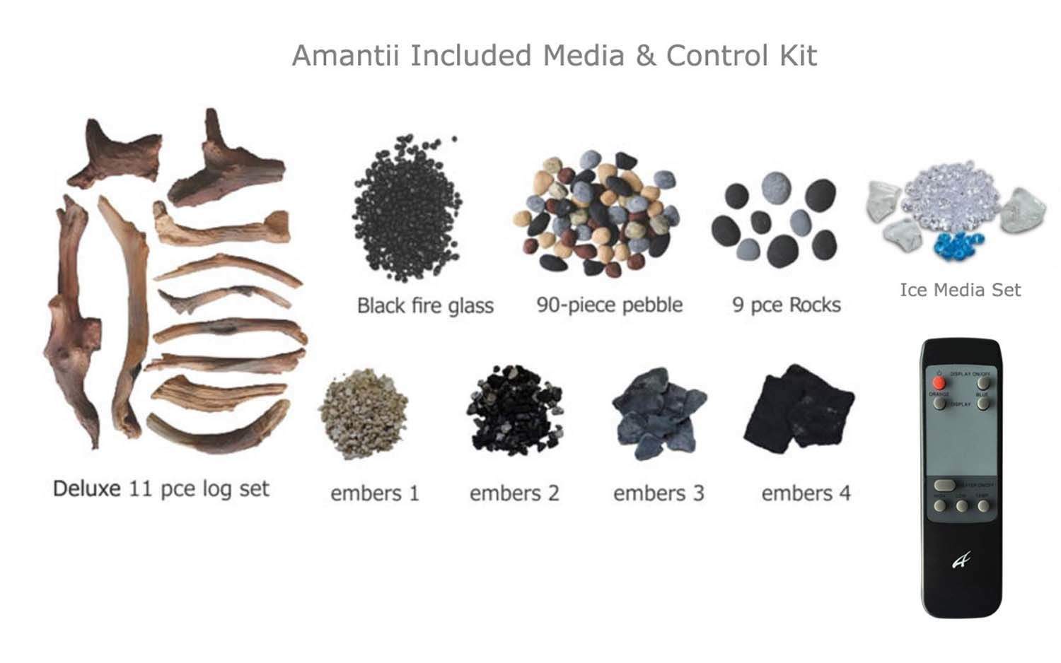 Amantii Tru-View Series Electric Fireplace, 40 Inch