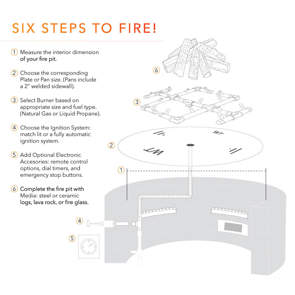 Warming Trends Universal Paver Kit with Mercury Flame Sensing Spark Ignition