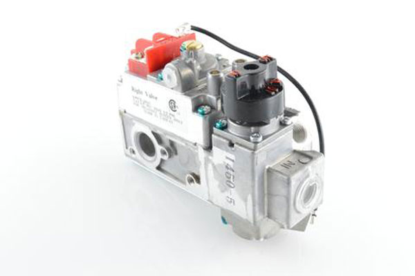 Low-capacity millivolt replacement valve with wiring terminals and gas inlet ports