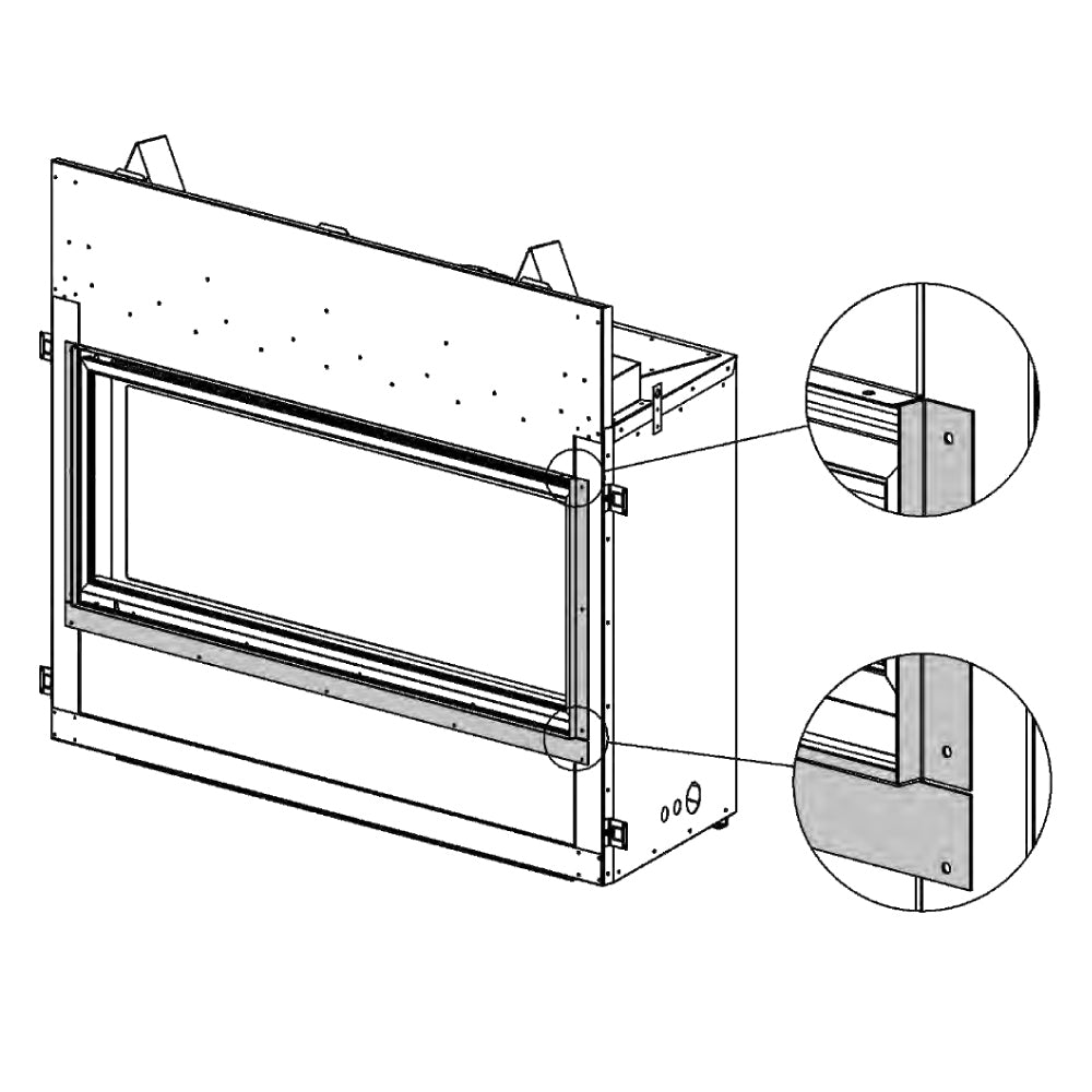 Kingsman Tile Lip Kit for ZCVRB47 Direct Vent Gas Fireplace
