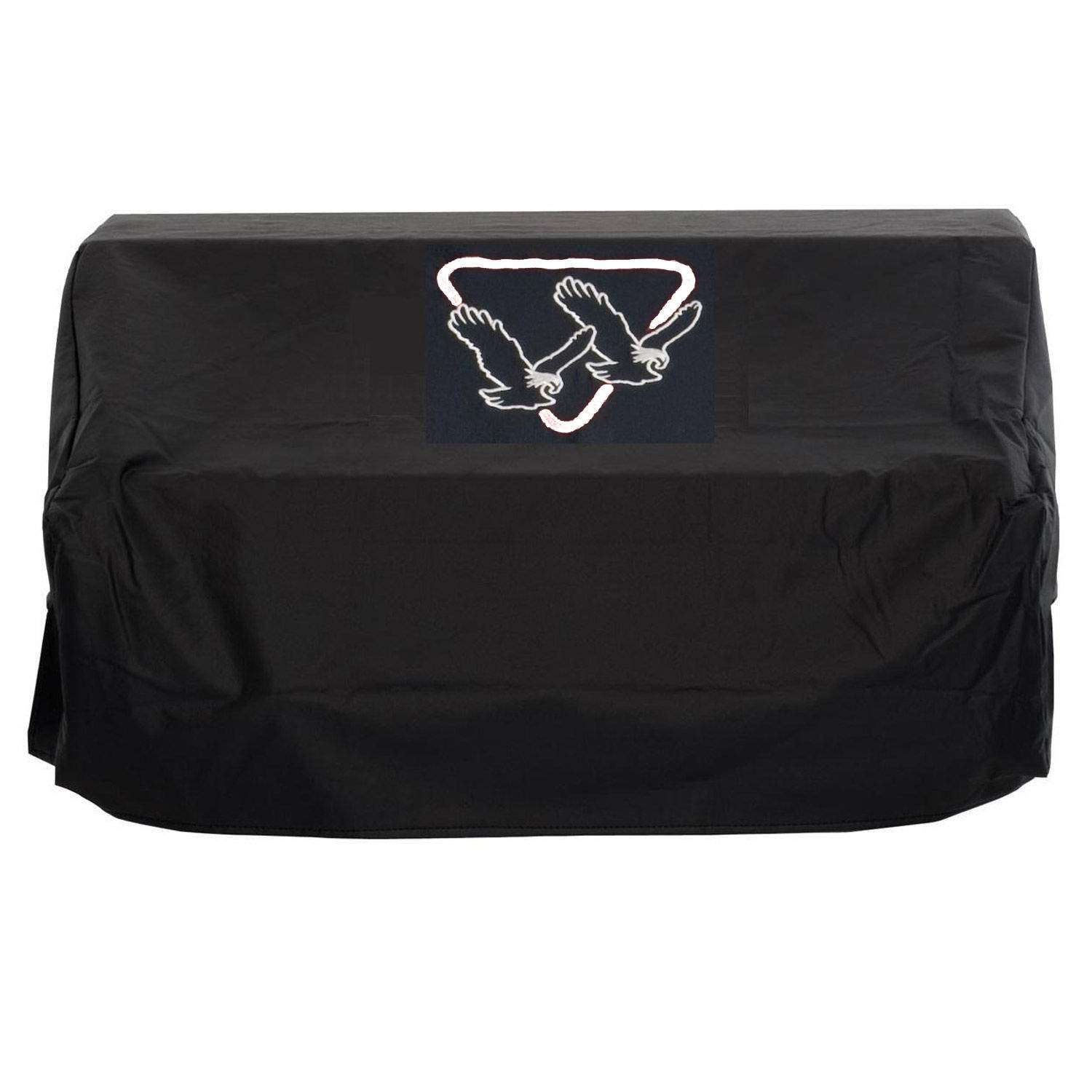 36-inch built-in grill cover, black vinyl with eagle logo on front