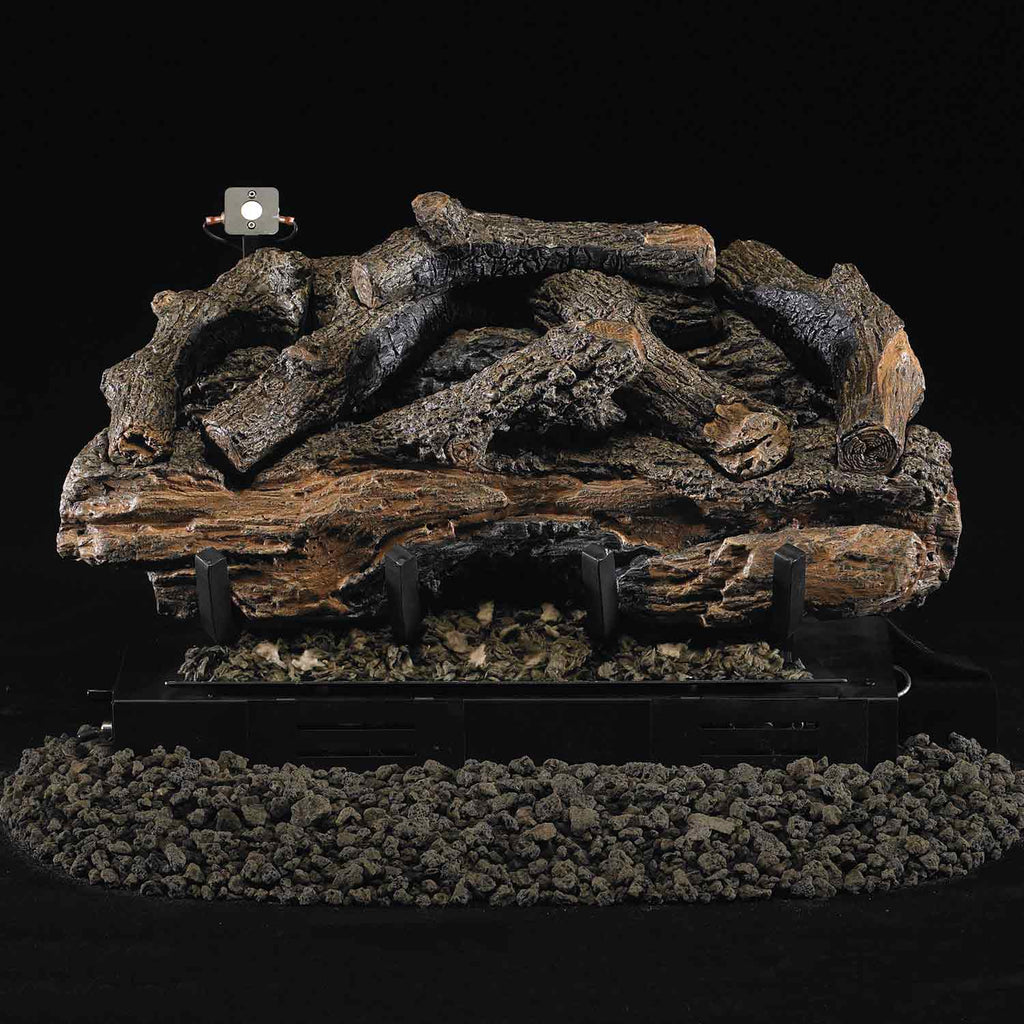 Real Fyre CHAS Charred Aged Split Ventless Gas Log Set, ANSI Certified