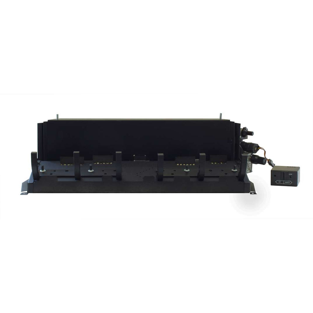 Ventless slope glaze burner with black metal housing and control box