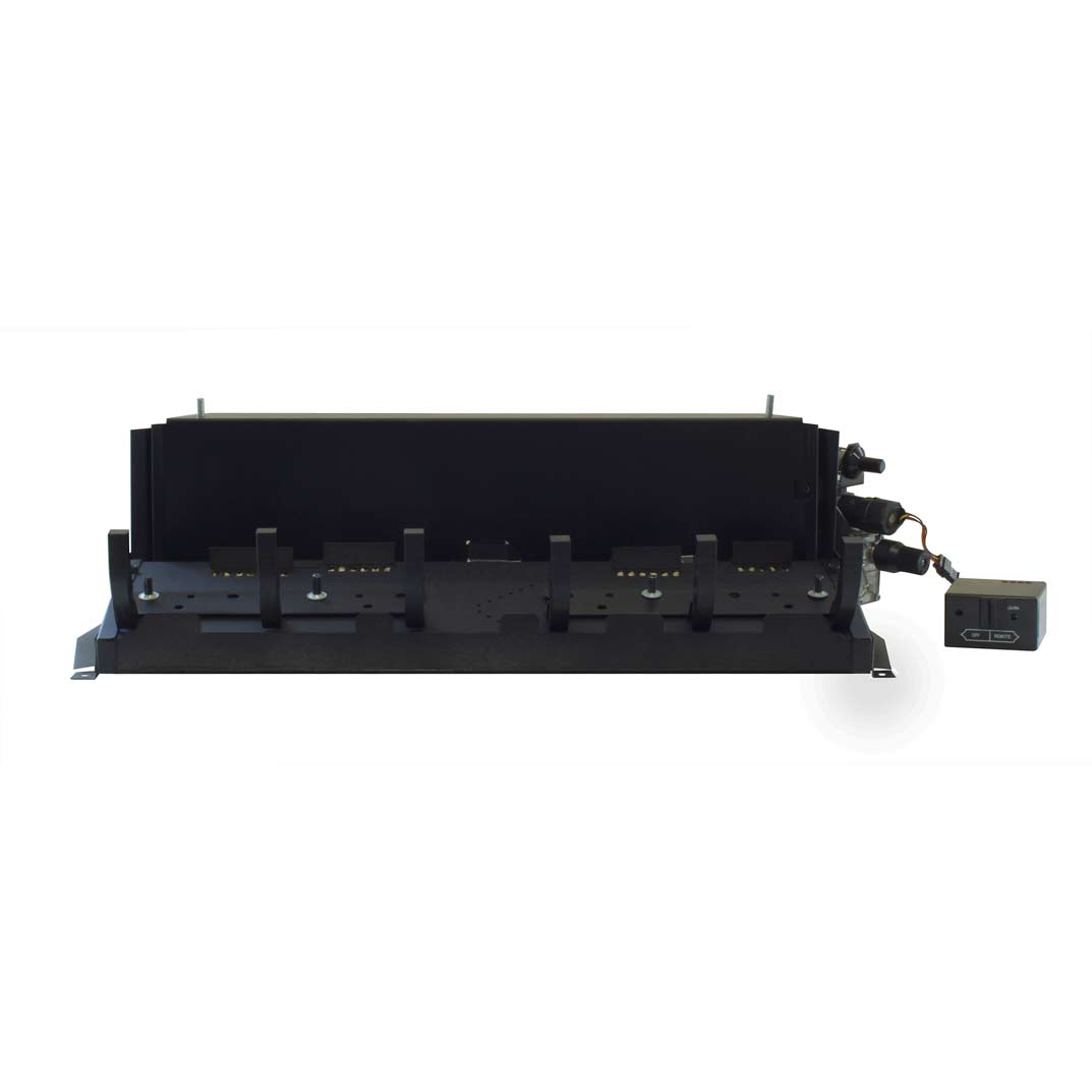 Ventless slope glaze burner with black metal housing and control box