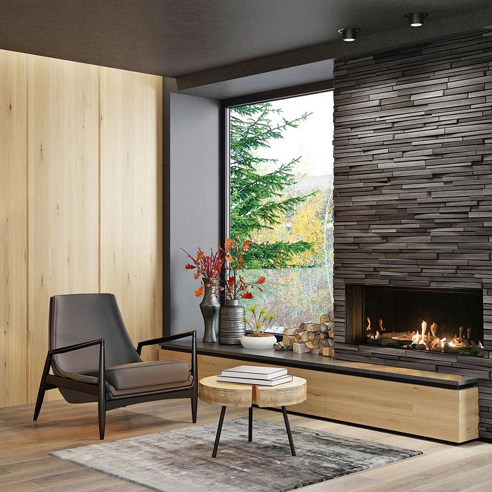 Sierra Flame VIENNA-40 40-Inch Vienna Direct Vent Built-In Linear Gas Fireplace