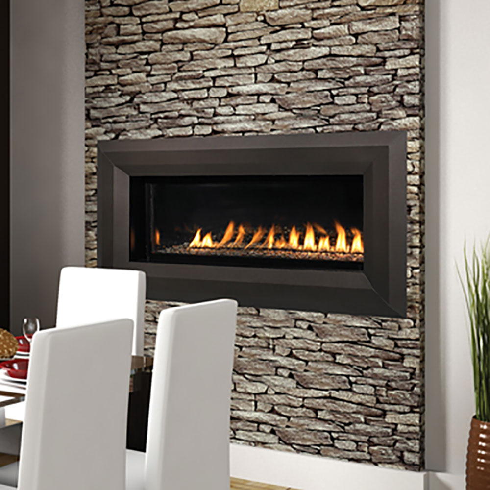 Superior VRL4543 43-Inch Electronic Ignition Vent-Free Gas Fireplace with Remote, Lights & Smooth Glass Media
