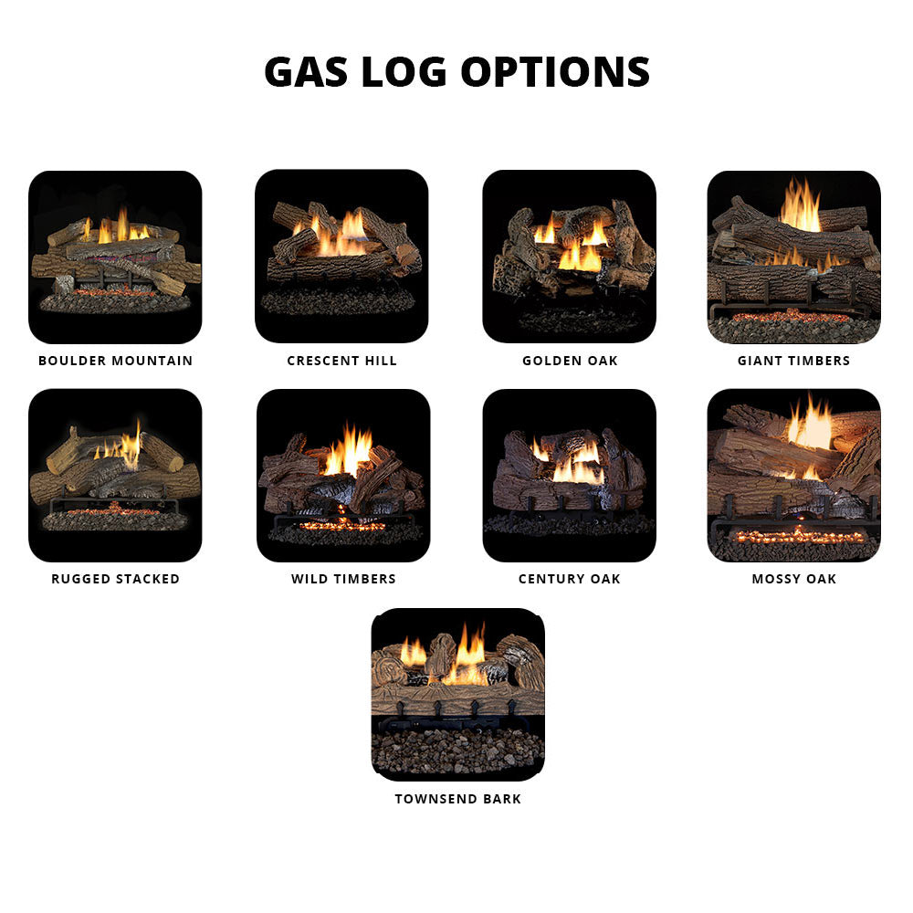 Superior VRT4536 36-Inch Firebox with Vent-Free Gas Log Set