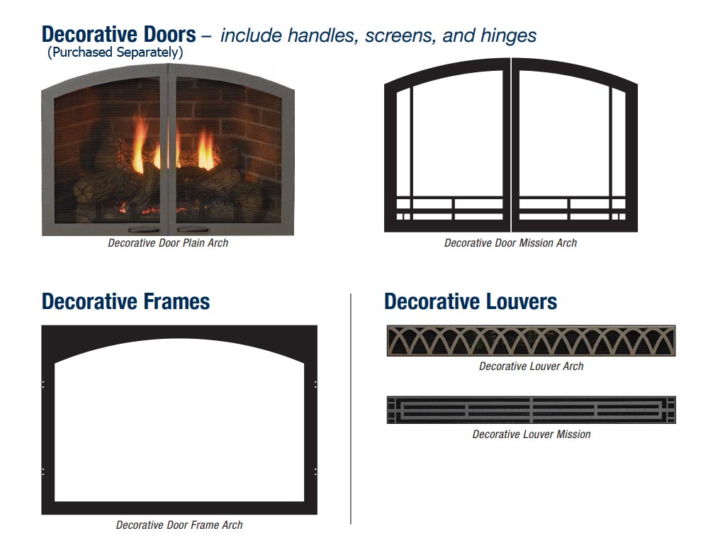 White Mountain Hearth VFD26FPxx Vail Ventless Fireplace with Contour Burner and Ceramic Log Set, 26-Inches