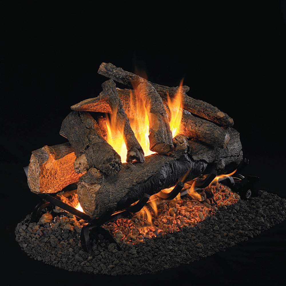 Real Fyre CHAO-2 Charred American Oak Vented Gas Log Set, Double Sided