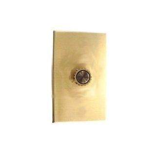 Gold-colored wall mounting plate with round variable speed switch knob