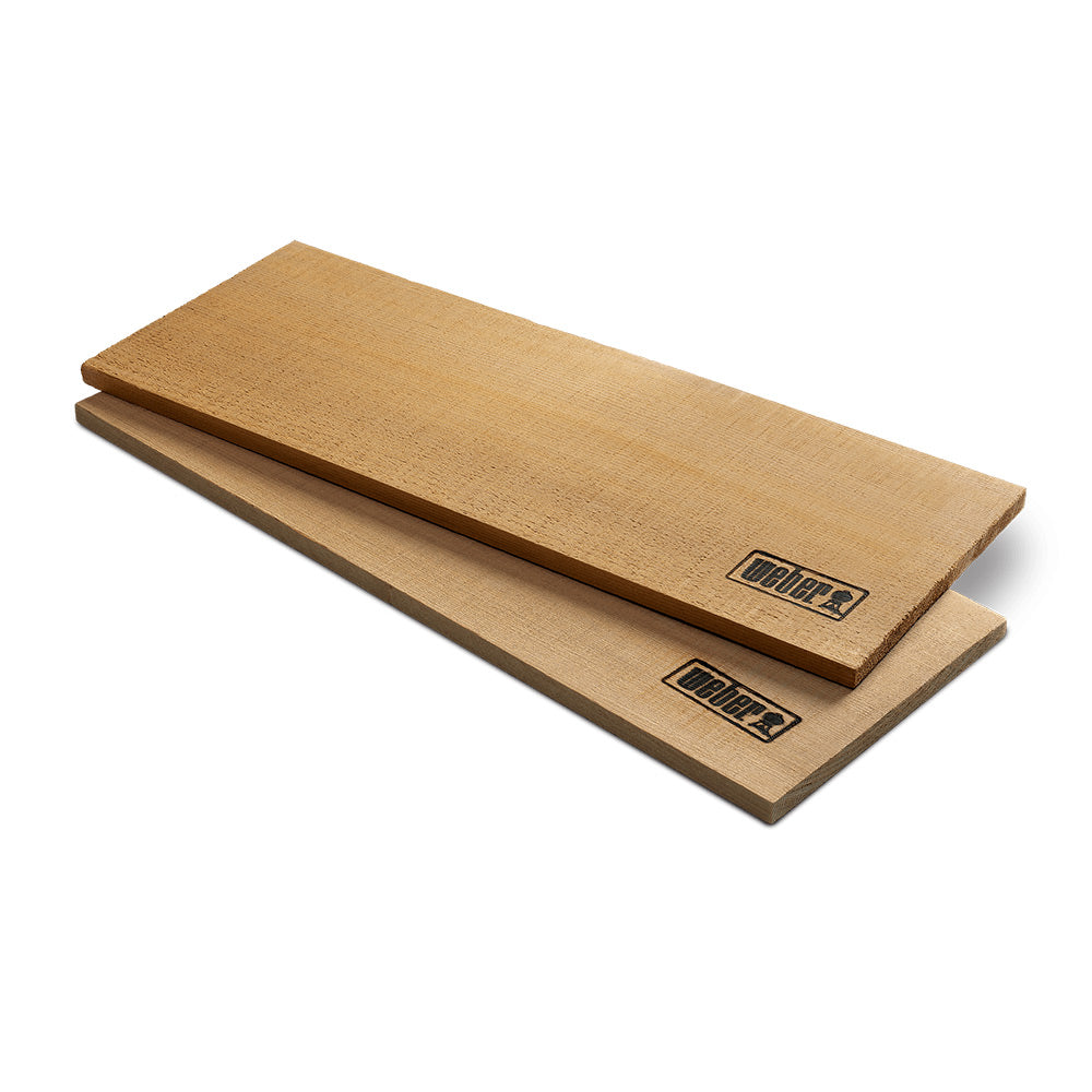Cedar grilling planks, two-pack with Weber Firespice logos