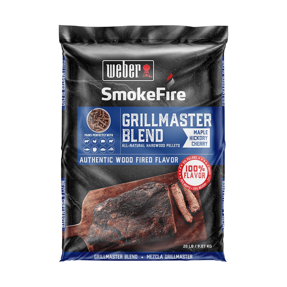 Weber All-Natural Hardwood Pellets, GrillMaster Blend, 20lb