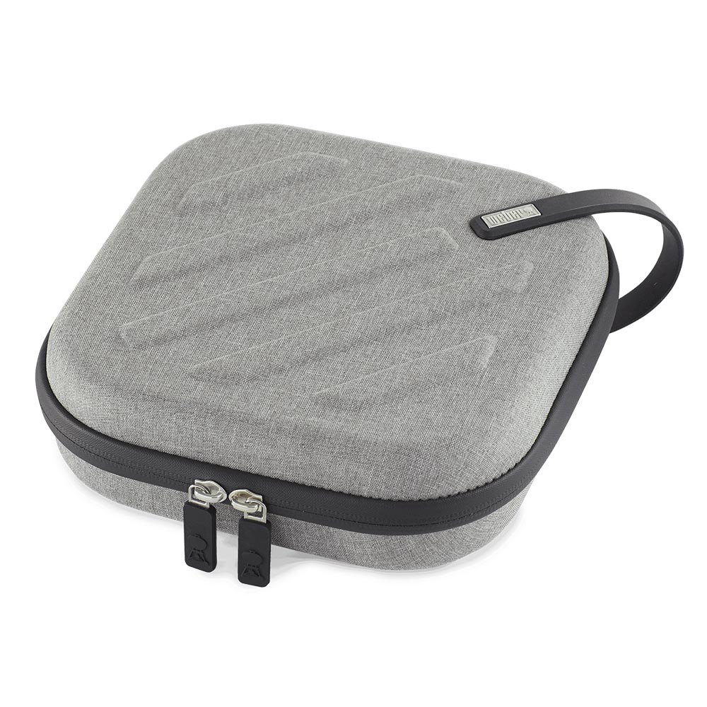 Weber Connect storage and travel case, gray fabric with black trim and carry handle