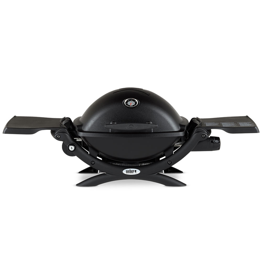 Weber Q1200 Portable Propane Gas Grill with Side Tables (WEB