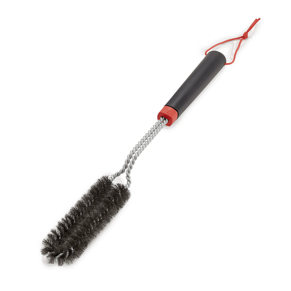18-inch detail brush with black bristles, red collar, and coiled metal handle