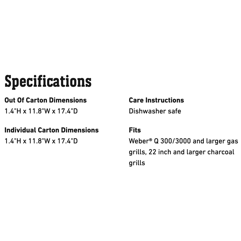 Weber Stainless Steel Deluxe Grilling Pan, 17.4x11.8-Inch