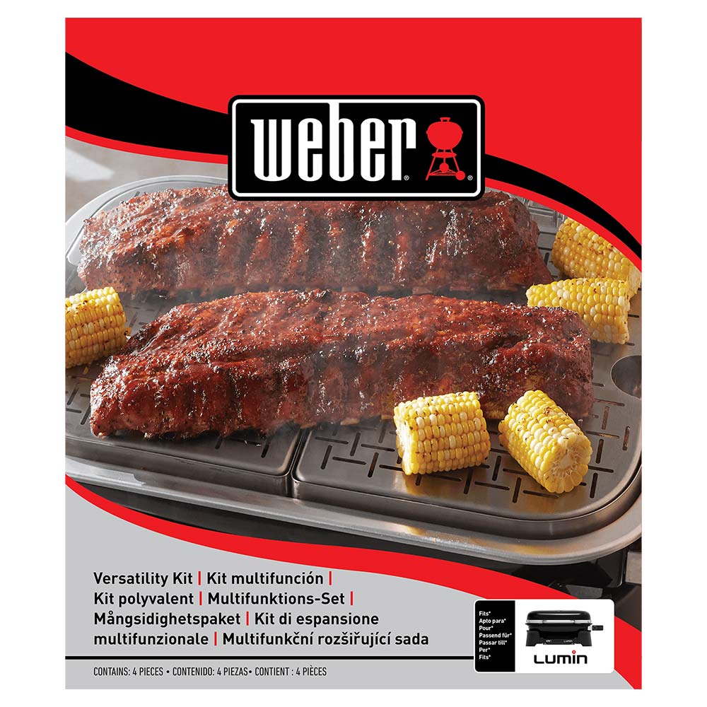 Weber Versatility Expansion Kit package with Lumin branding, 4-piece contents