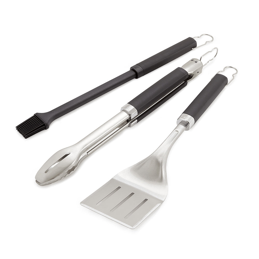 Weber Precision Grill Tongs, Spatula and Brush Set