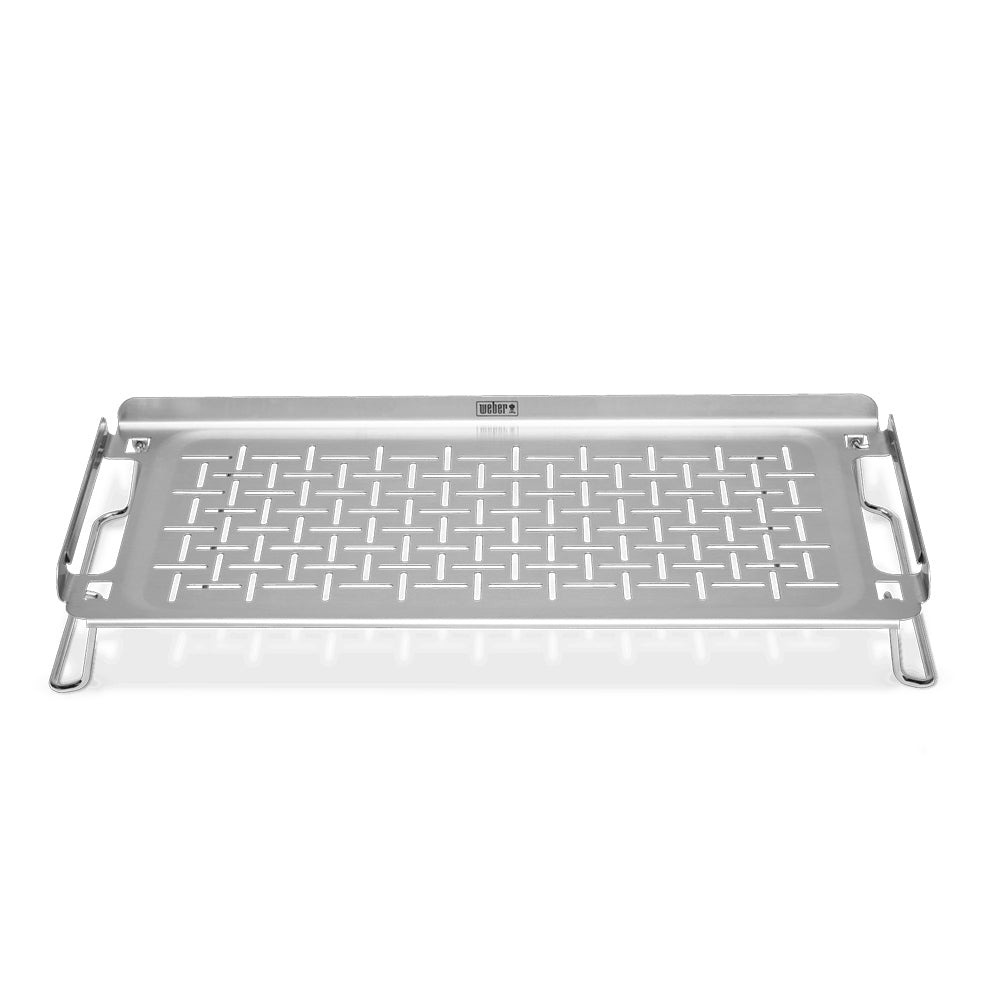Weber griddle keep warm rack, flat mesh-style warming grid with four legs