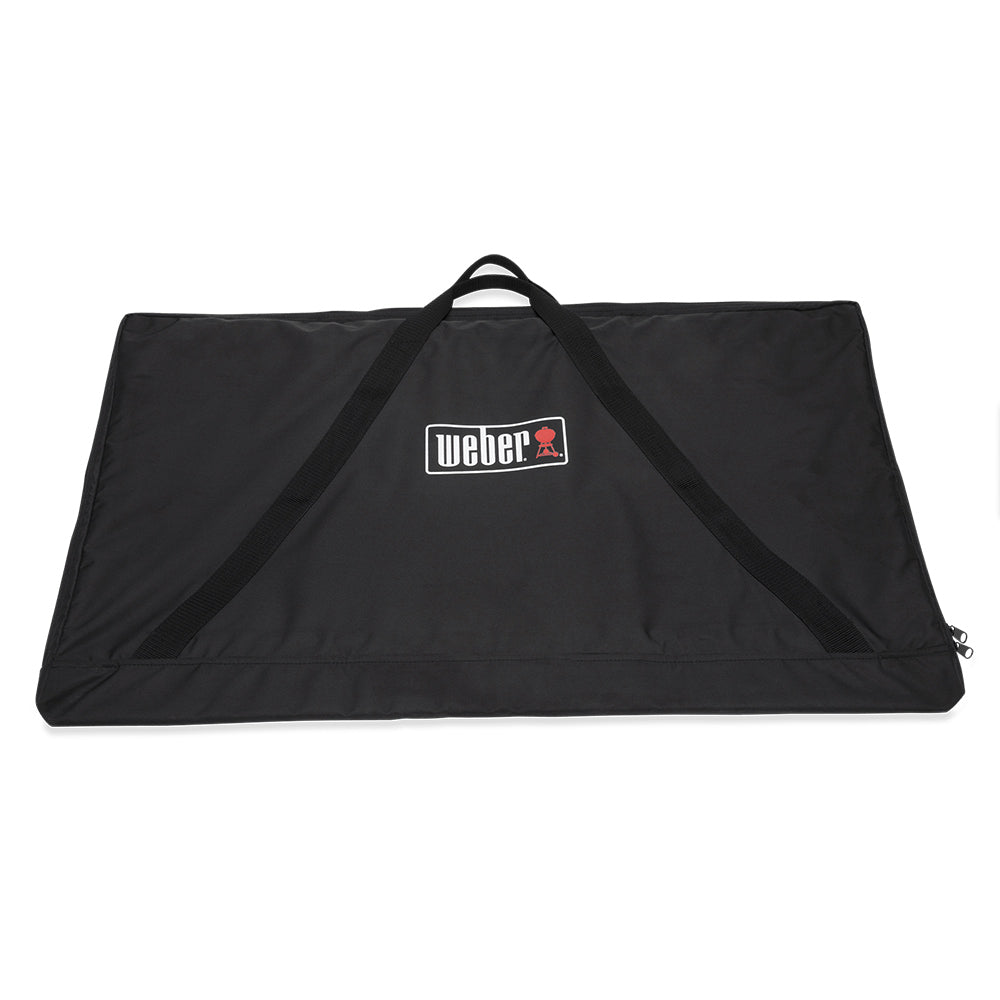 Weber griddle storage bag, black with center panel and top carrying strap