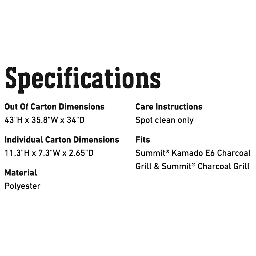 Weber Premium Grill Cover for Summit Kamado E6 Grill