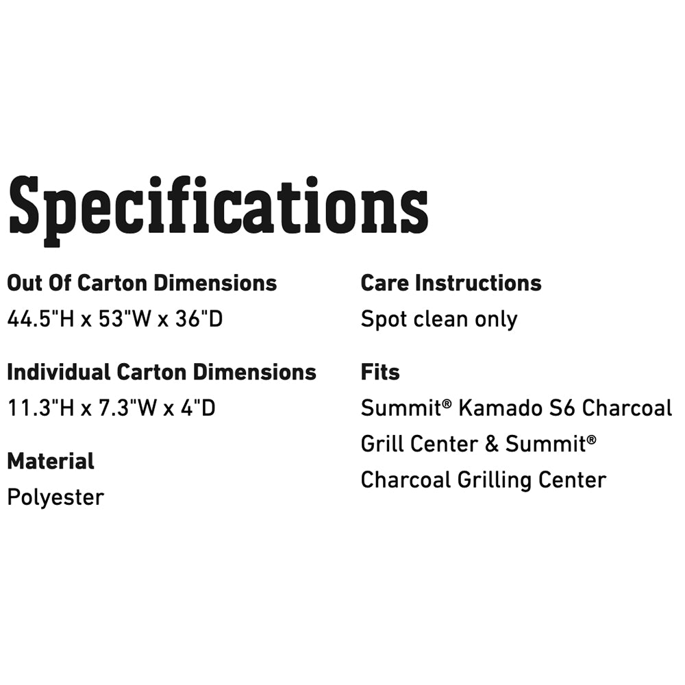 Weber Premium Grill Cover for Summit Kamado S6 Grill Center