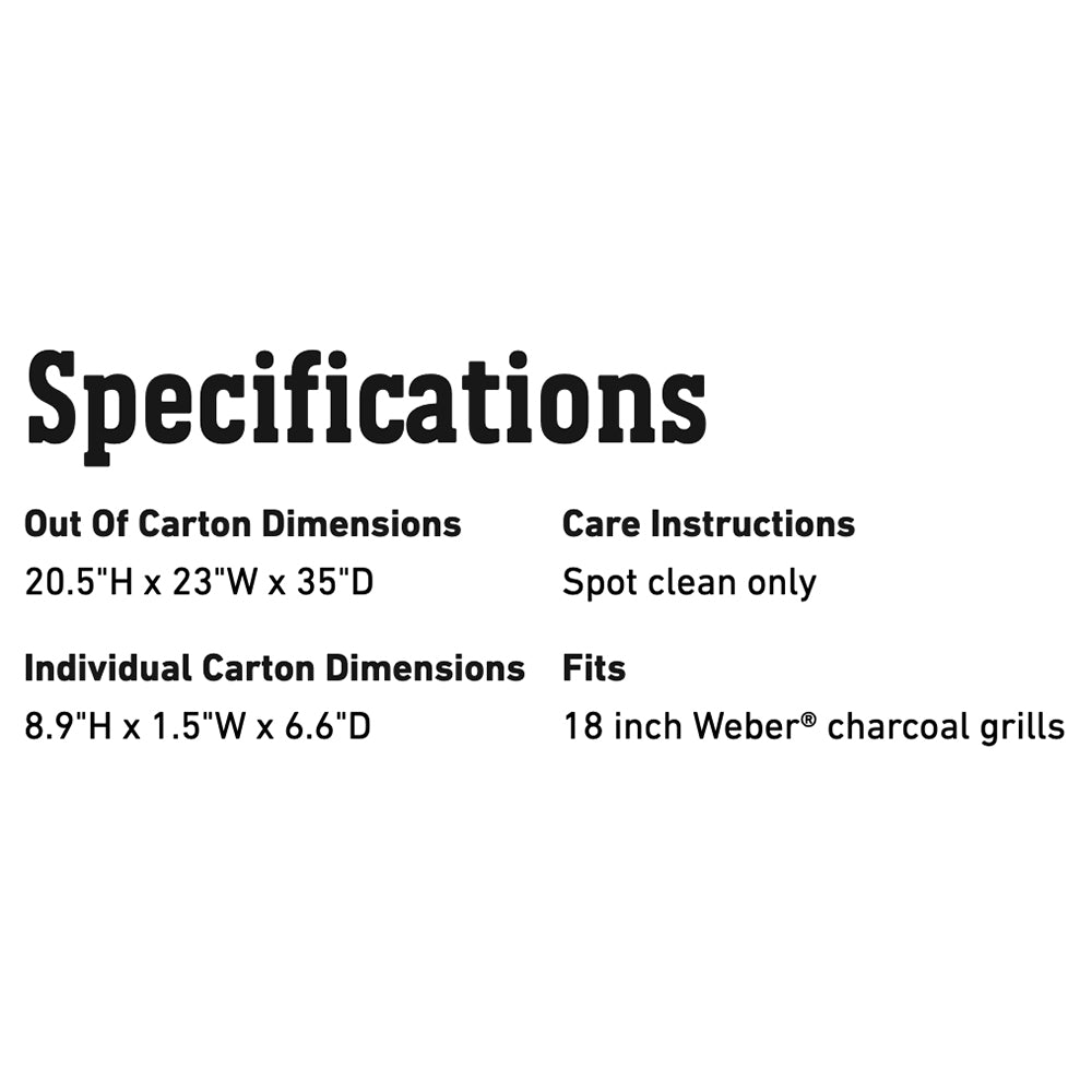 Weber Grill Cover for 18-Inch Charcoal Grills