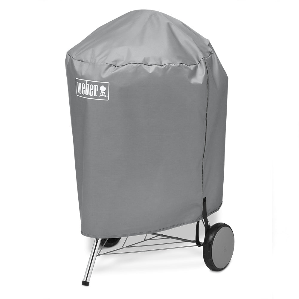 Weber charcoal grill cover for 22-inch grills, gray polyester with logo patch