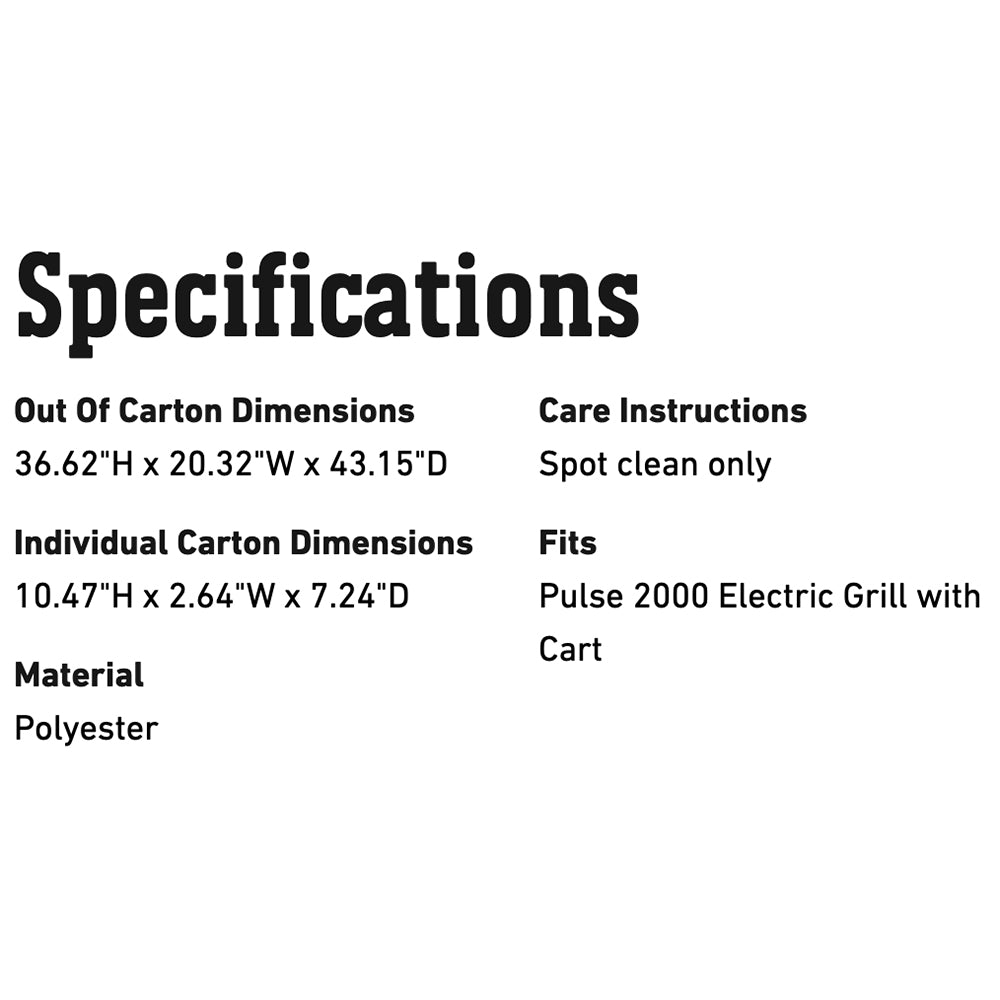 Weber Premium Grill Cover for Pulse 2000 Grill On Cart