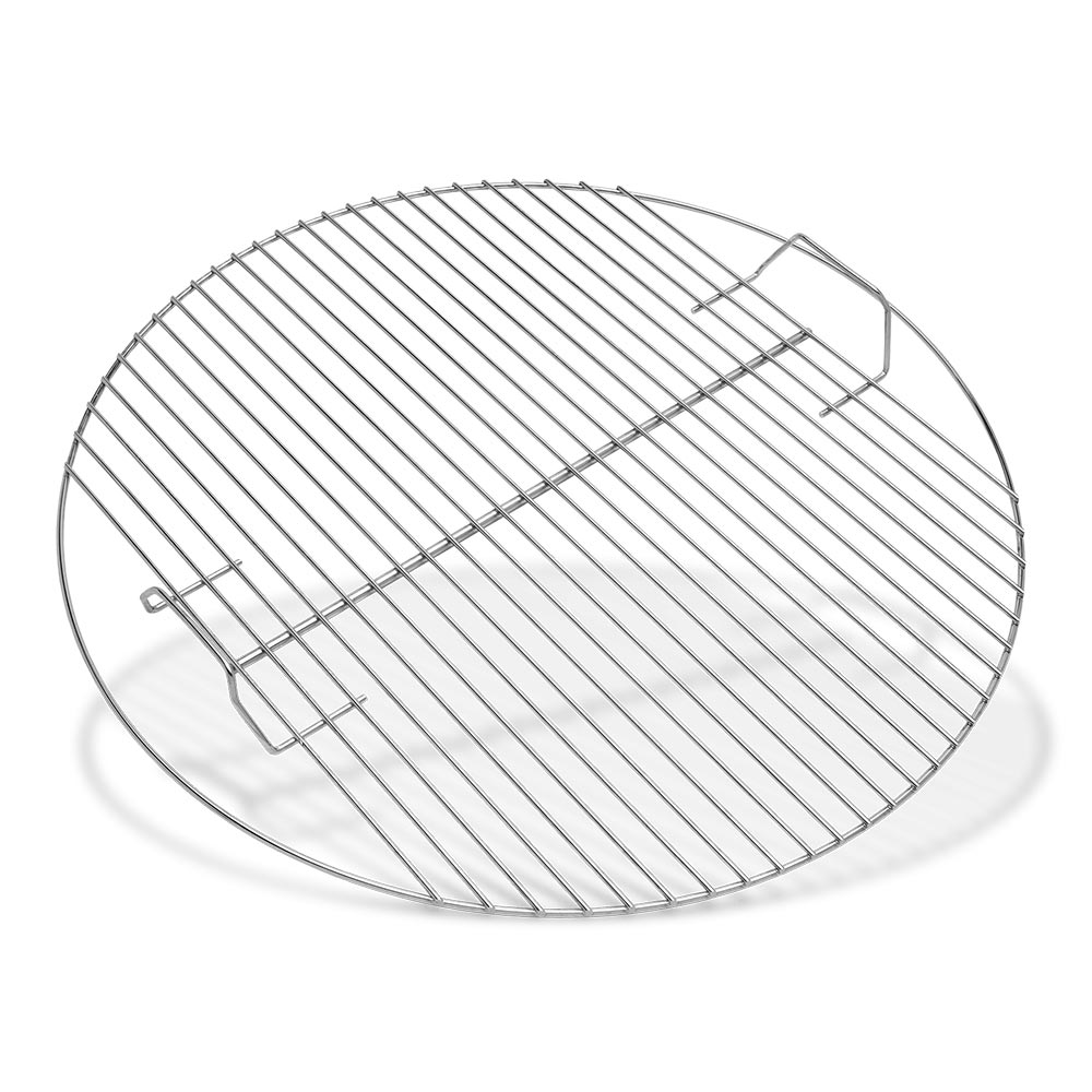 Weber 22-inch charcoal grill cooking grate, round chrome wire with support handles
